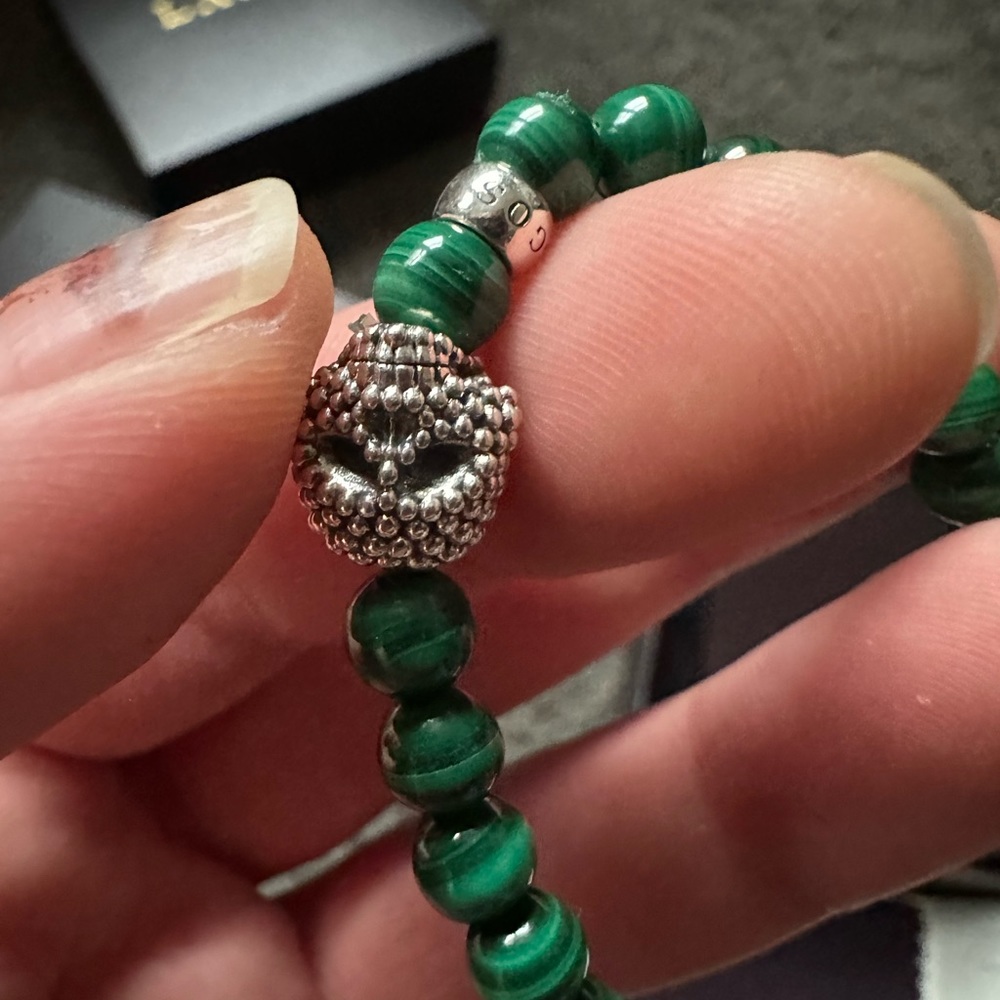 LAGOS Green Malachite Skull Bracelet - Picture 5 of 7
